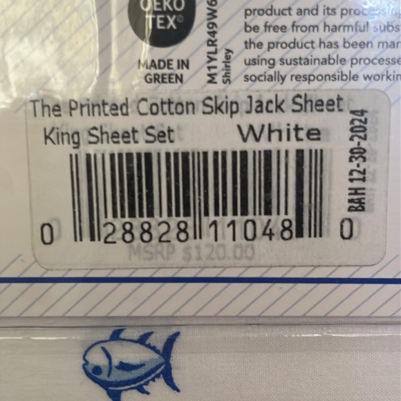 Southern Tide Printed Cotton Skip Jack King Sheet Set - Picture 6 of 6